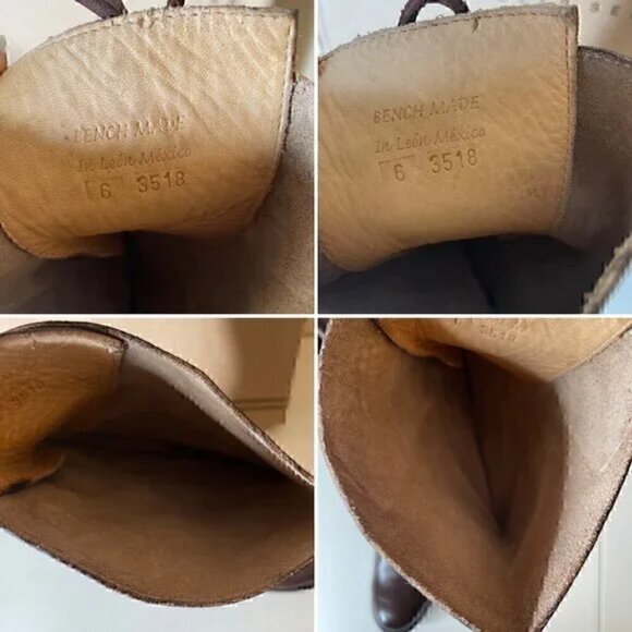 BED STU Manchester Distressed Tall Leather Riding Boots Teak Brown Size 6 - Picture 12 of 16